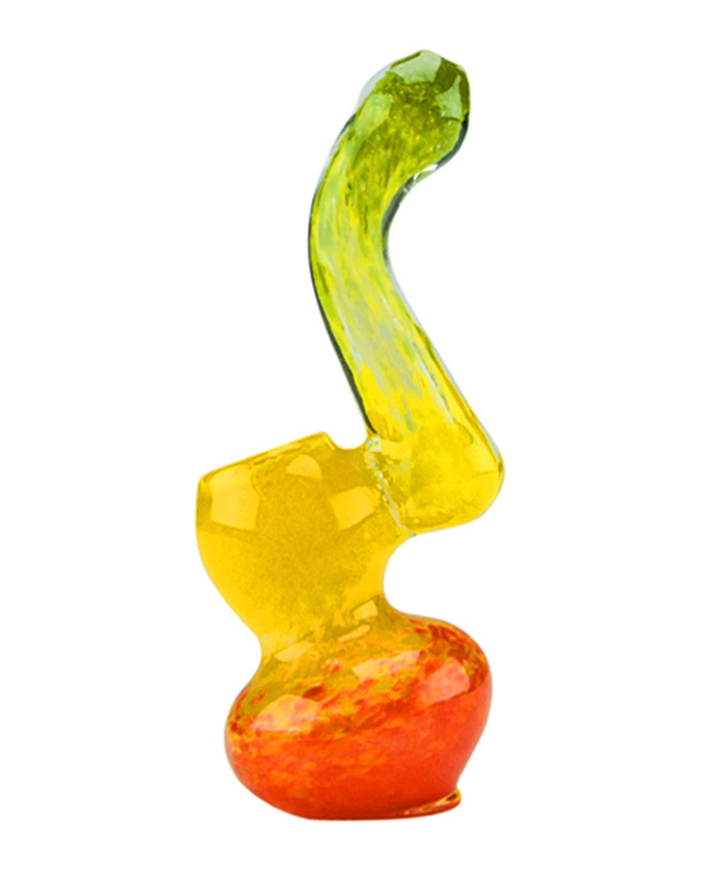 Frit Bubbler | 4.5in Tall - Glass - Rasta - 4