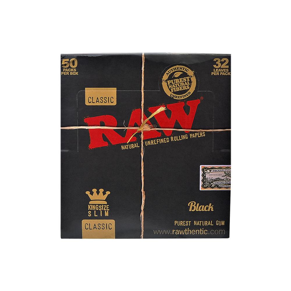 RAW | 'Retail Display' King Size Black Natural Rolling Papers | 110mm - Classic - 50 Count - 2
