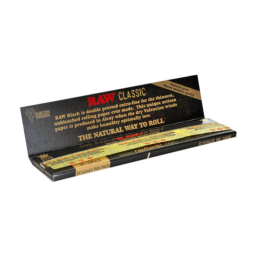 RAW | 'Retail Display' King Size Black Natural Rolling Papers | 110mm - Classic - 50 Count - 4