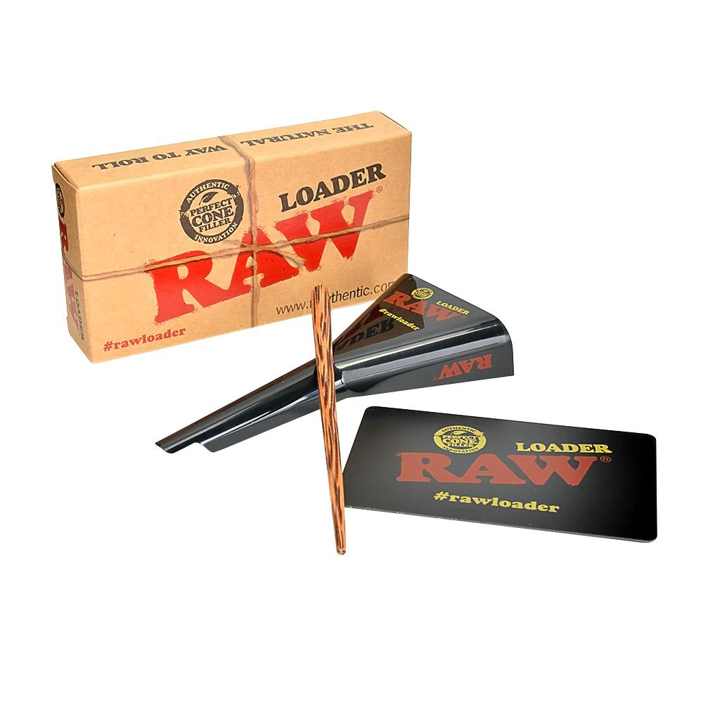 RAW | 1 1/4 Size & Lean Cone Loader w/ Scraping Card & Bamboo Poker - 3