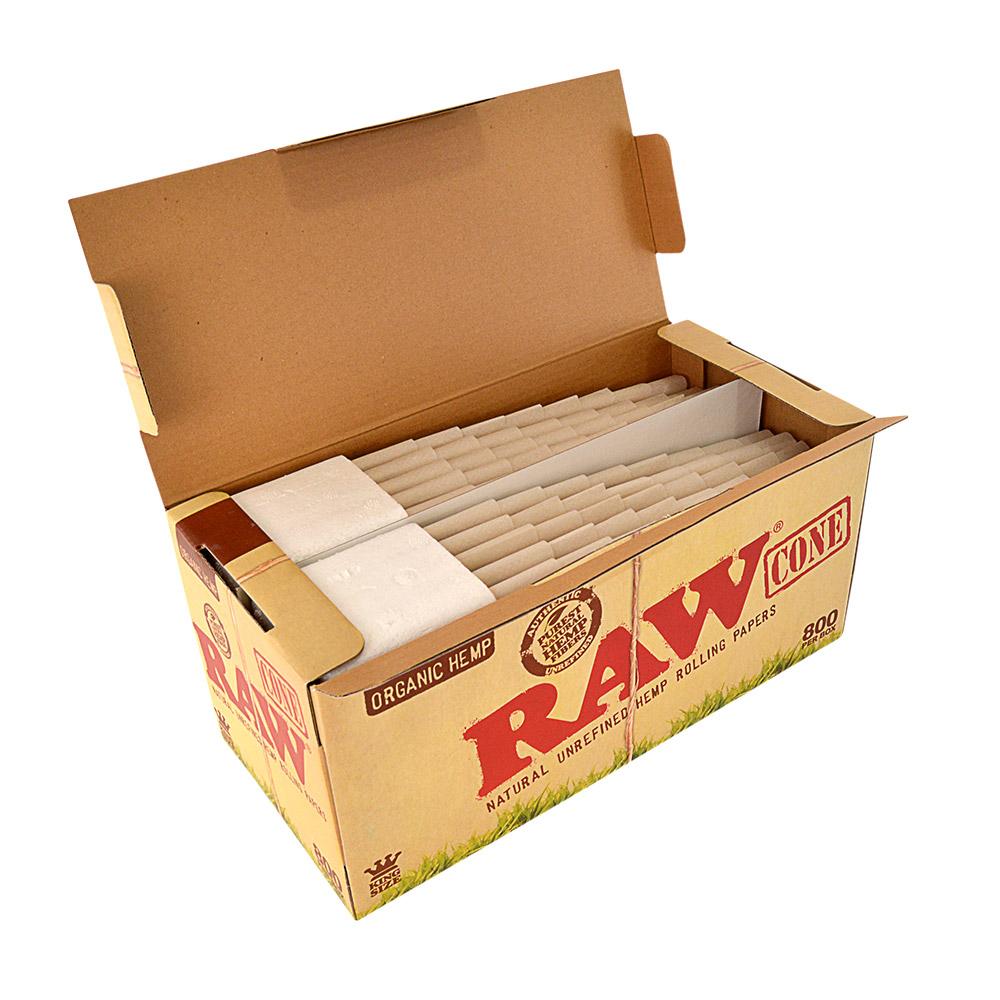 RAW | Organic King Size Pre-Rolled Cones | 109mm - Hemp Paper - 800 Count - 3