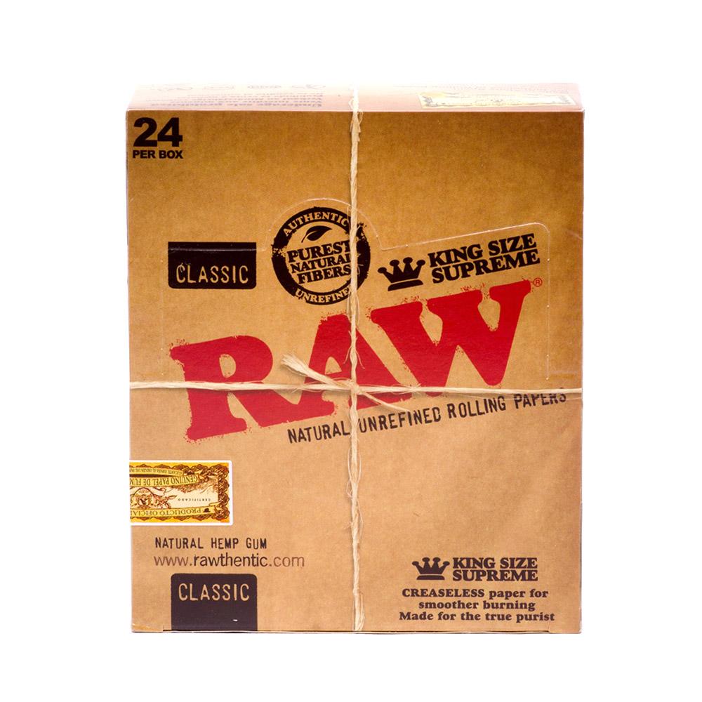 RAW | 'Retail Display' King Supreme Rolling Papers | 110mm - Classic - 24 Count - 2