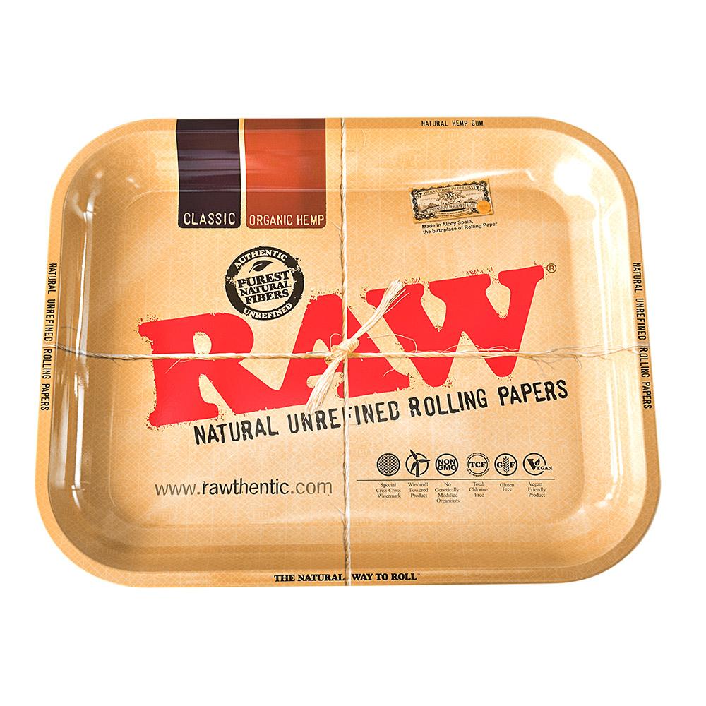 RAW | Classic Rolling Tray | 13in x 11in - Large - Metal - 4