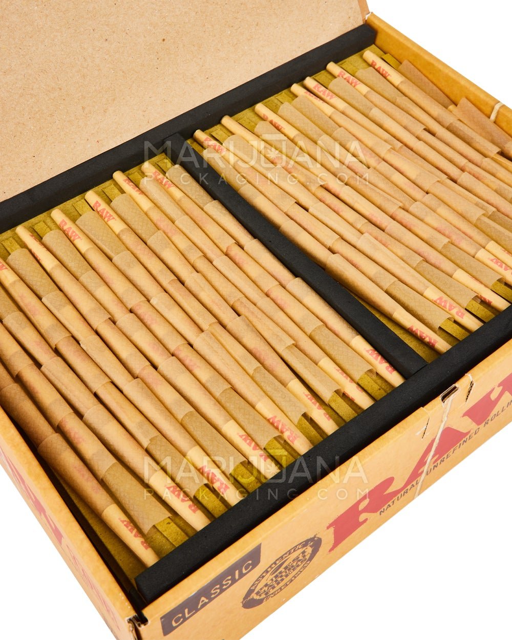 RAW | Classic Single Size Pre-Rolled Cones | 70mm - Unbleached Paper - 1200 Count - 3