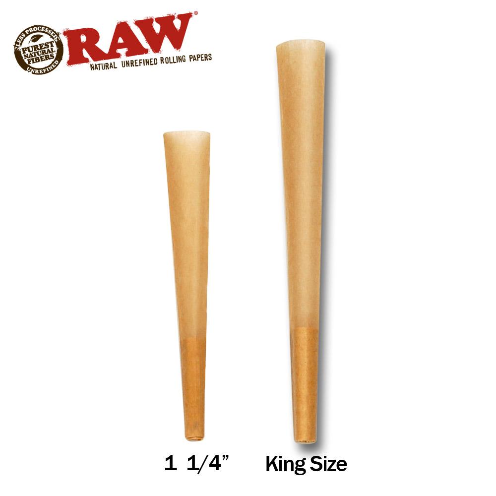 RAW | 'Retail Display' Classic King Size Pre-Rolled Cones | 109mm - Hemp Paper - 96 Count - 5