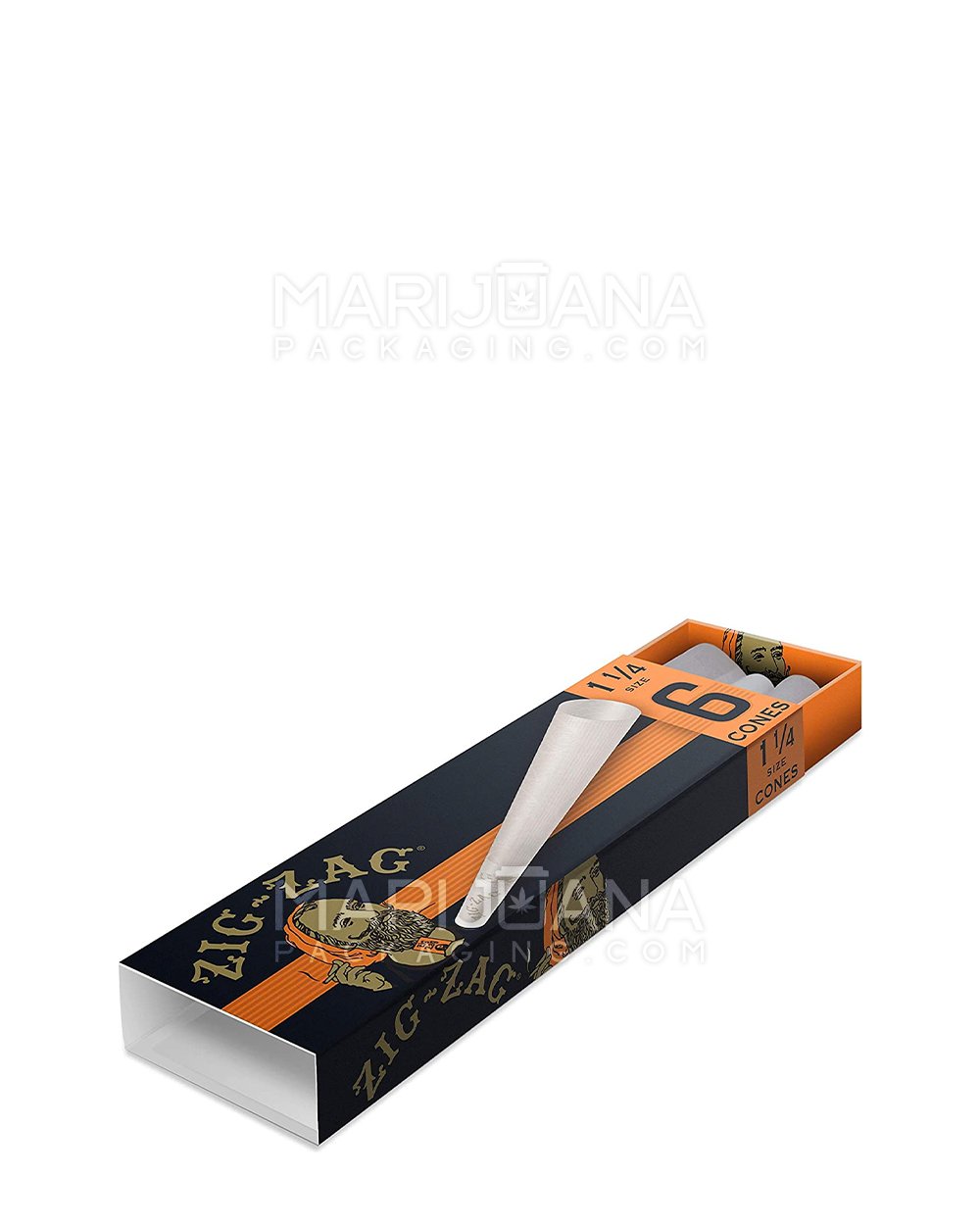 ZIG ZAG | 'Retail Display' 1 1/4 Pre-Rolled Cones Promo Pack | 84mm - White Paper - 36 Count - 2