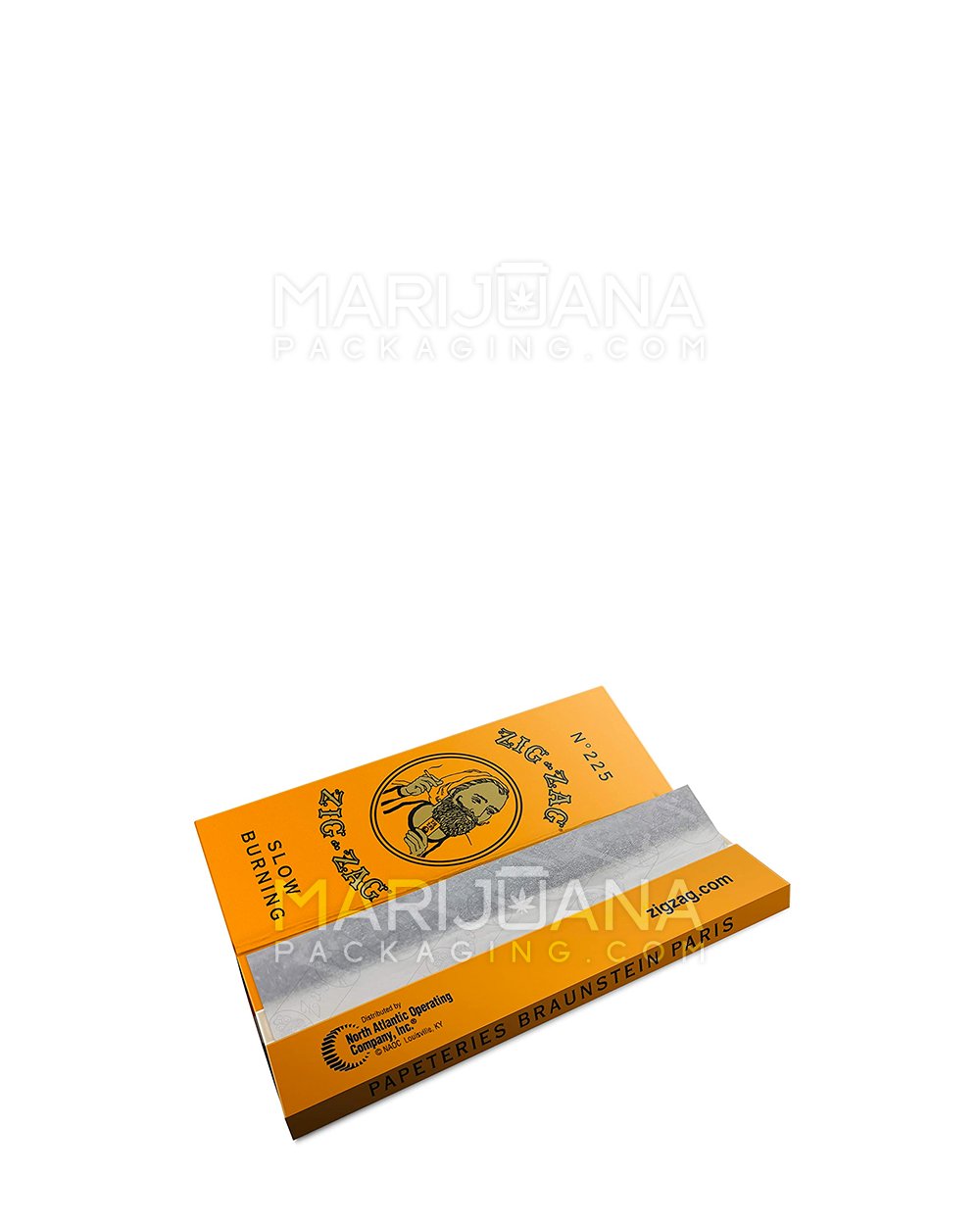 ZIG ZAG | 'Retail Display' French Orange 1 1/4 Size Rolling Papers | 78mm - White Paper - 48 Count - 3