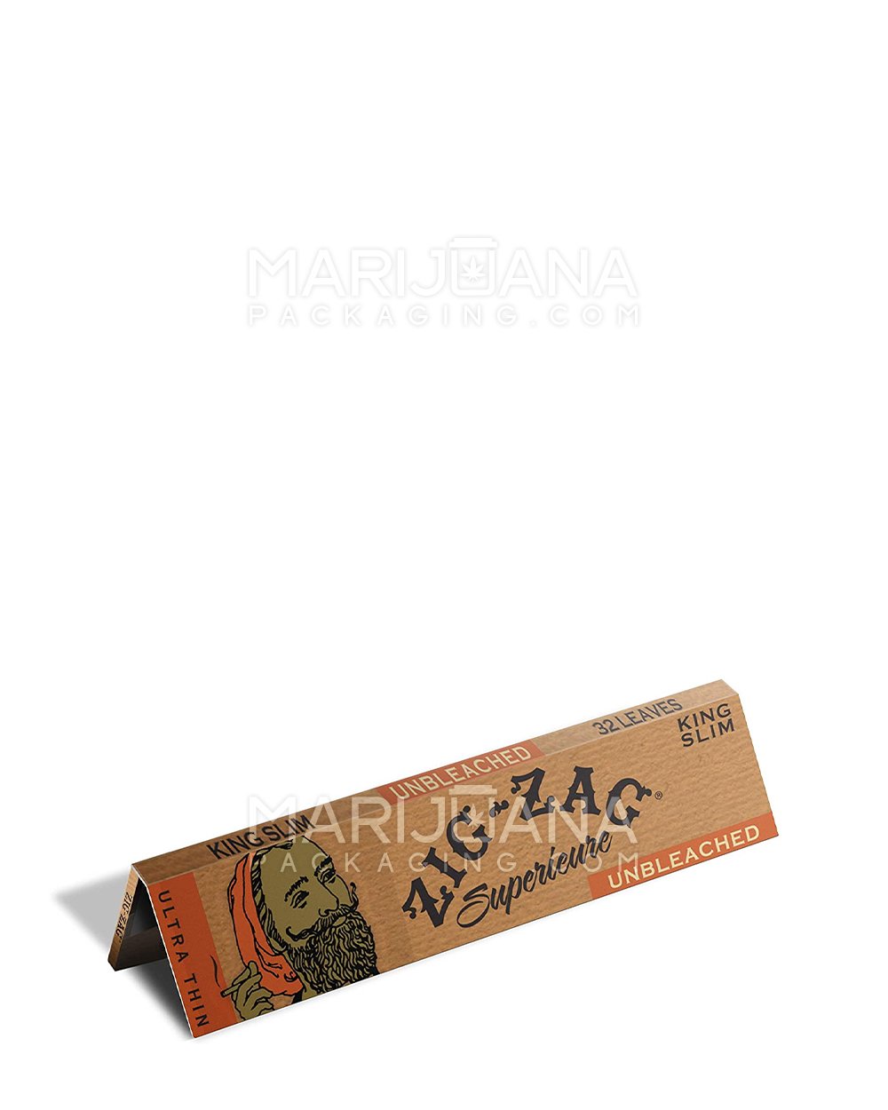 ZIG ZAG | 'Retail Display' Unbleached King Slim Rolling Papers | 108mm - Unbleached Paper - 24 Count - 2