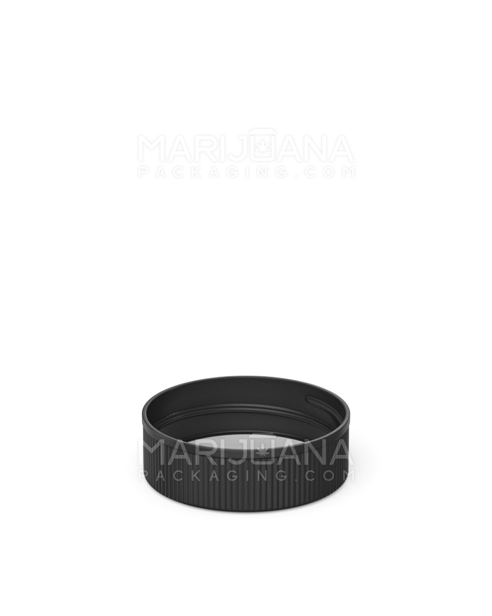 Ribbed Screw Top Plastic Caps w/ Foam Liner | 28mm - Matte Black - 250 Count - 4