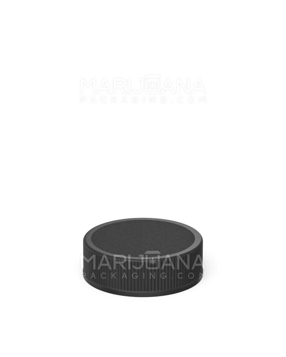 Ribbed Screw Top Plastic Caps w/ Foam Liner | 28mm - Matte Black - 250 Count - 3