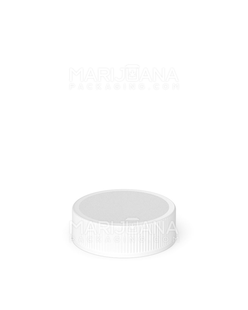 Ribbed Screw Top Plastic Caps w/ Foam Liner | 28mm - Matte White - 250 Count - 3