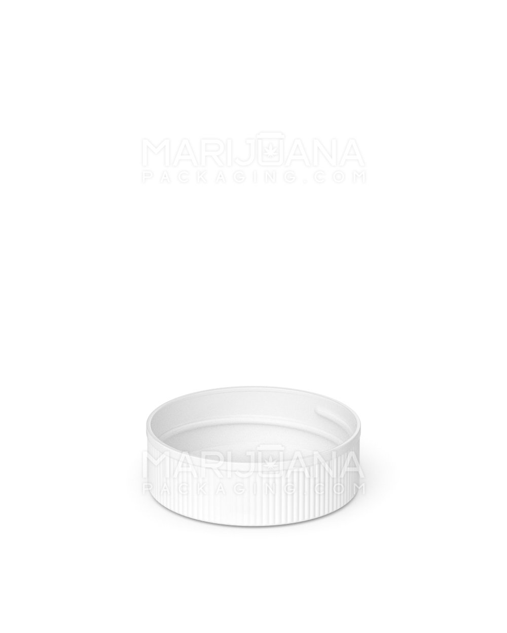 Ribbed Screw Top Plastic Caps w/ Foam Liner | 28mm - Matte White - 250 Count - 4