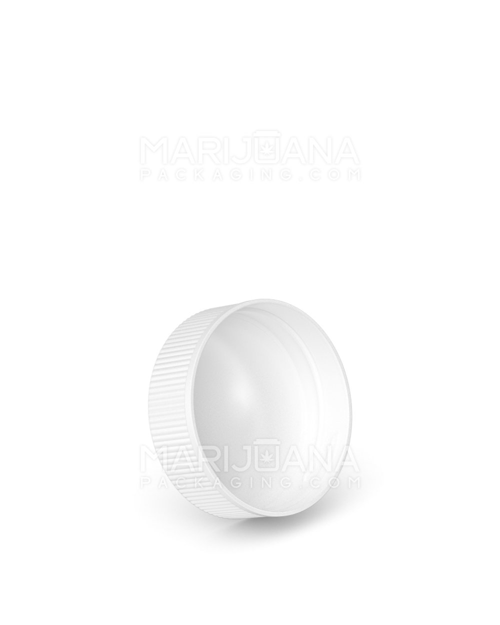 Ribbed Screw Top Plastic Caps w/ Foam Liner | 28mm - Matte White - 250 Count - 2