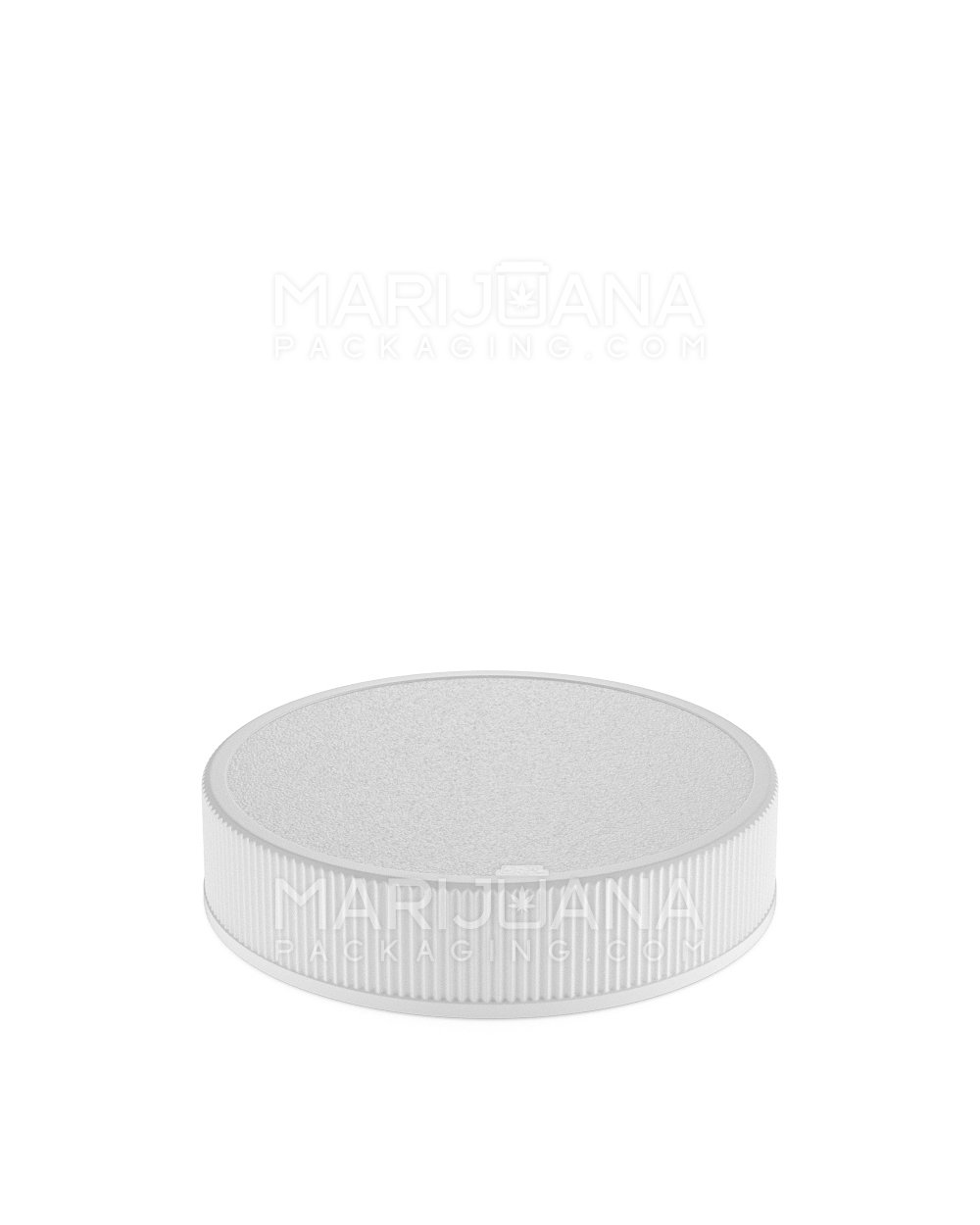 Ribbed Screw Top Plastic Caps w/ Foam Liner | 63mm - Semi Gloss White - 36 Count - 3