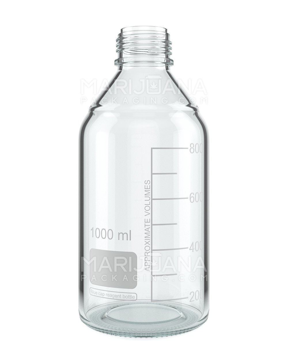 Glass Reagent Lab Bottle w/ Blue Screw Top Cap | 45mm - 1000ml - 24 Count - 3