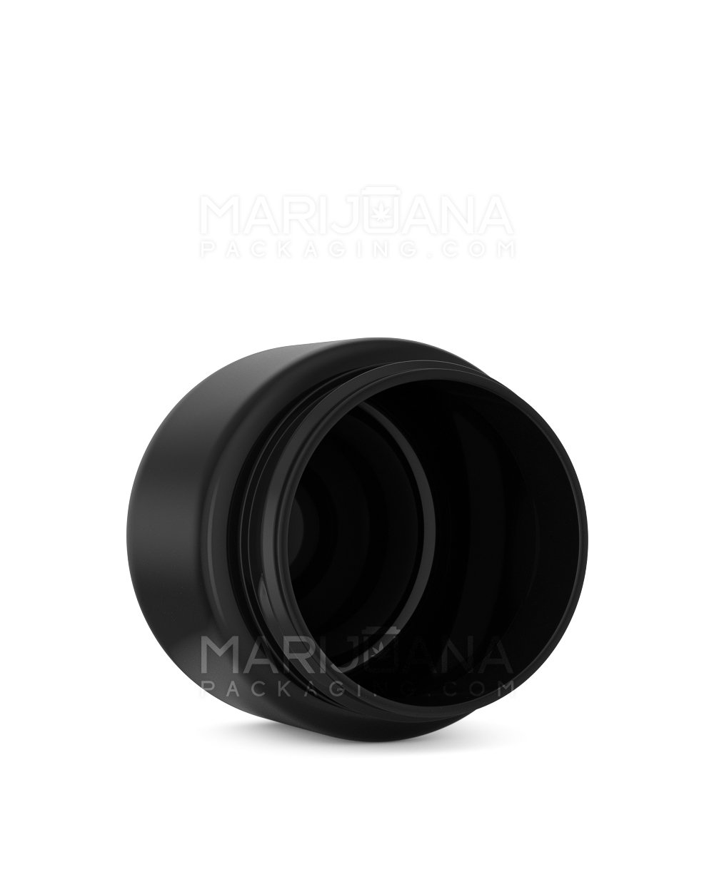 Rounded Base Black Plastic Jars | 53mm - 3.75oz - 600 Count - 3