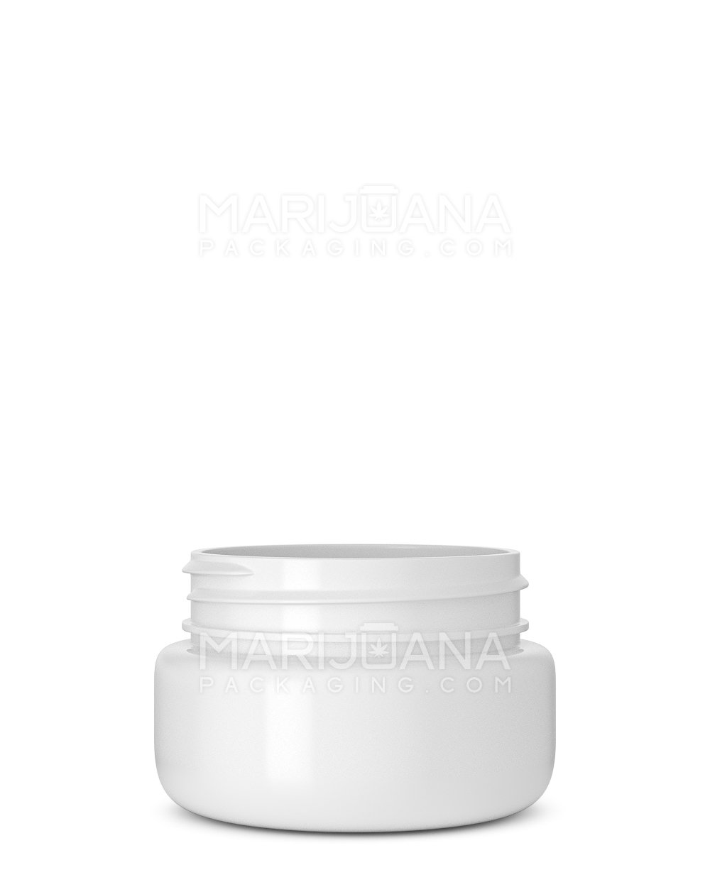 Rounded Base White Plastic Jars | 53mm - 2oz | Sample - 1