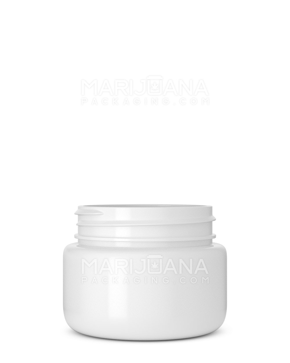 Rounded Base White Plastic Jars | 53mm - 2.5oz | Sample - 1