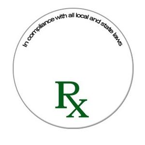 RX Medical Concentrate Container Labels | 1in - Circle - 250 Count - 6