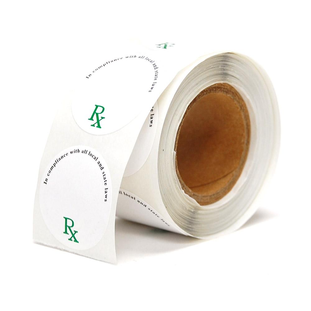 RX Medical Concentrate Container Labels | 1in - Circle - 250 Count - 2