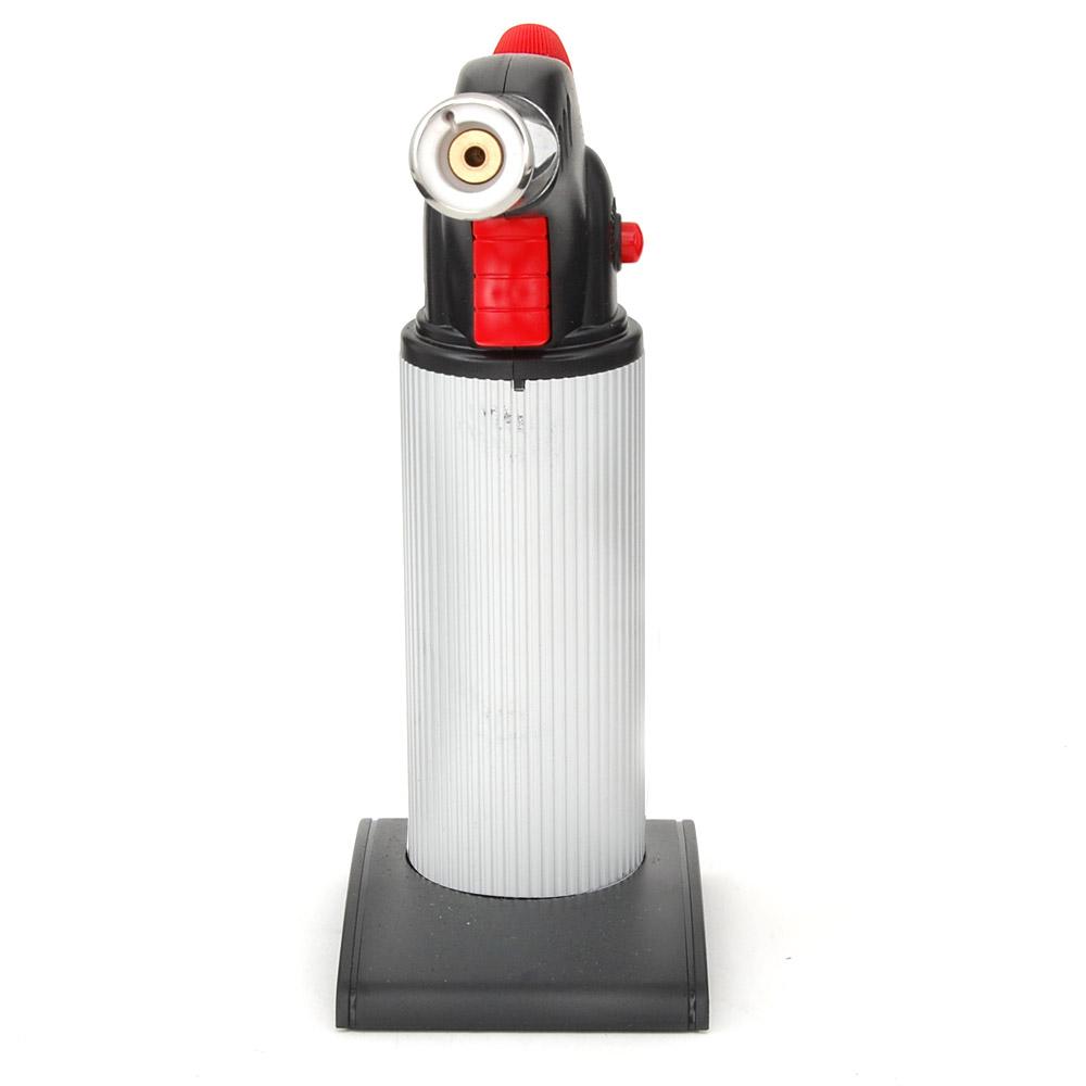 SCORCH TORCH | Large Metal Cigar Lighter | 8in Tall - Butane - White & Red - 2