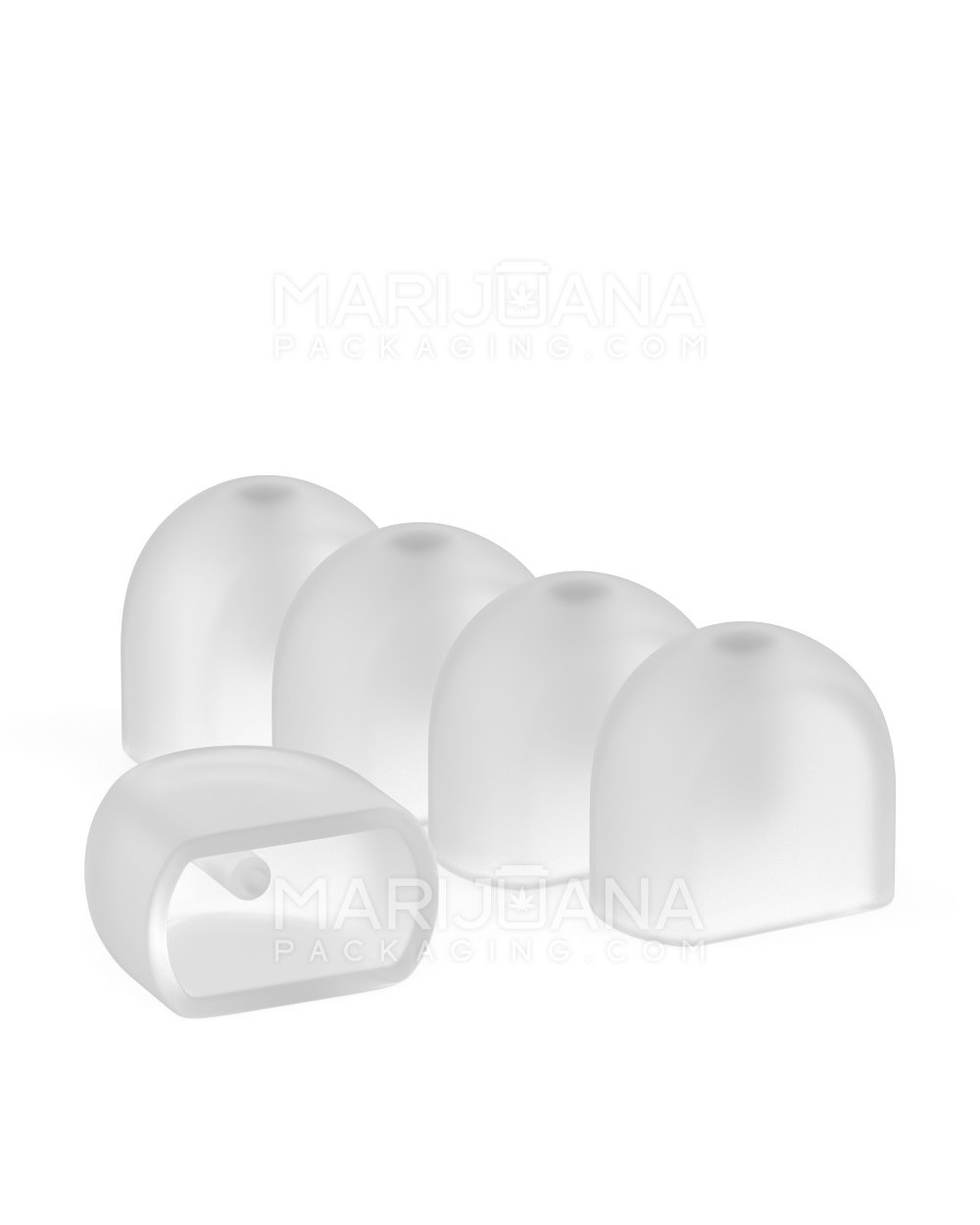 Dust Proof Cover for Flat Vape Cartridge Tips | Opaque White - Silicone - 500 Count - 6