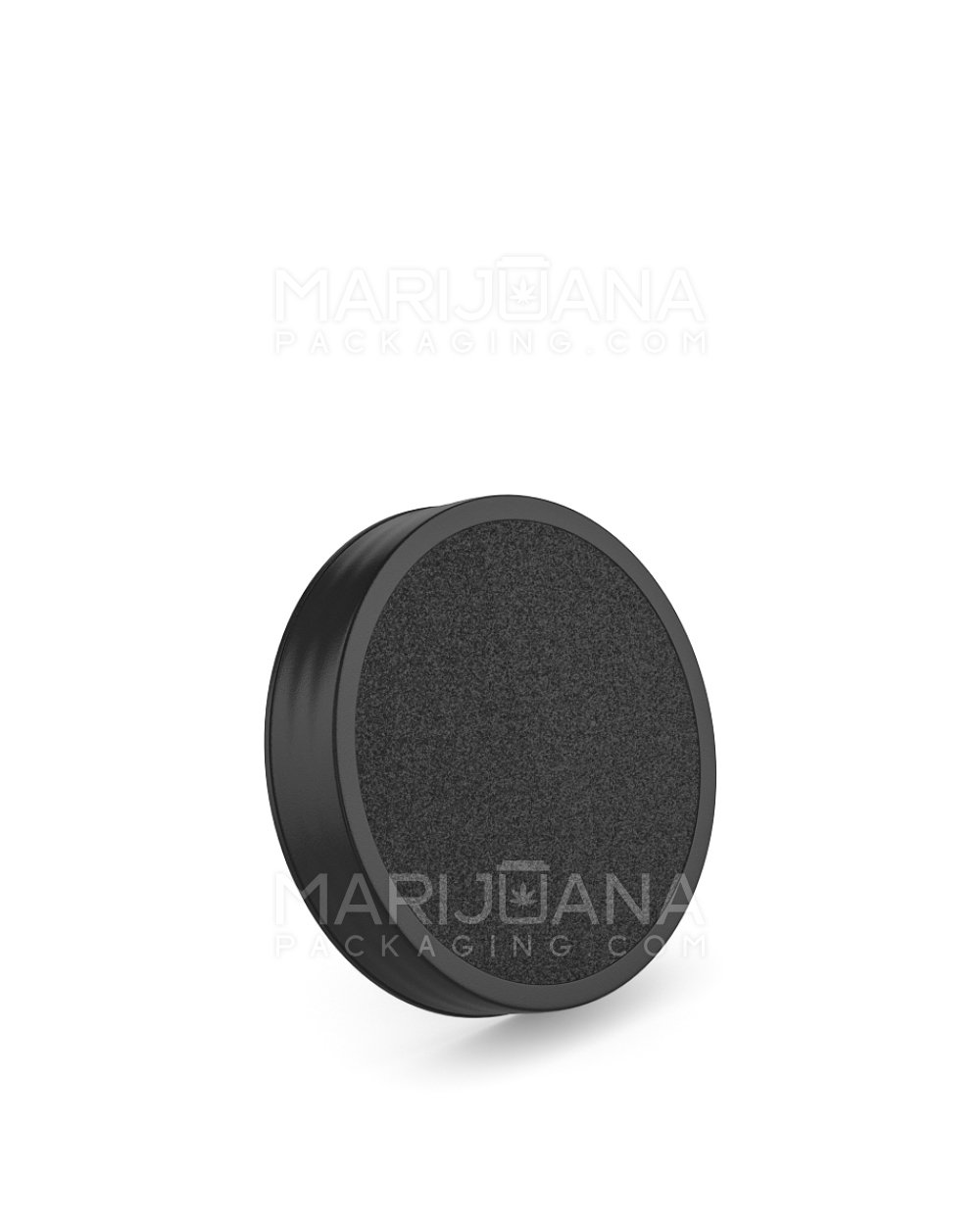 Smooth Screw Top Plastic Caps w/ Foam Liner | 53mm - Semi Gloss Black - 150 Count - 1