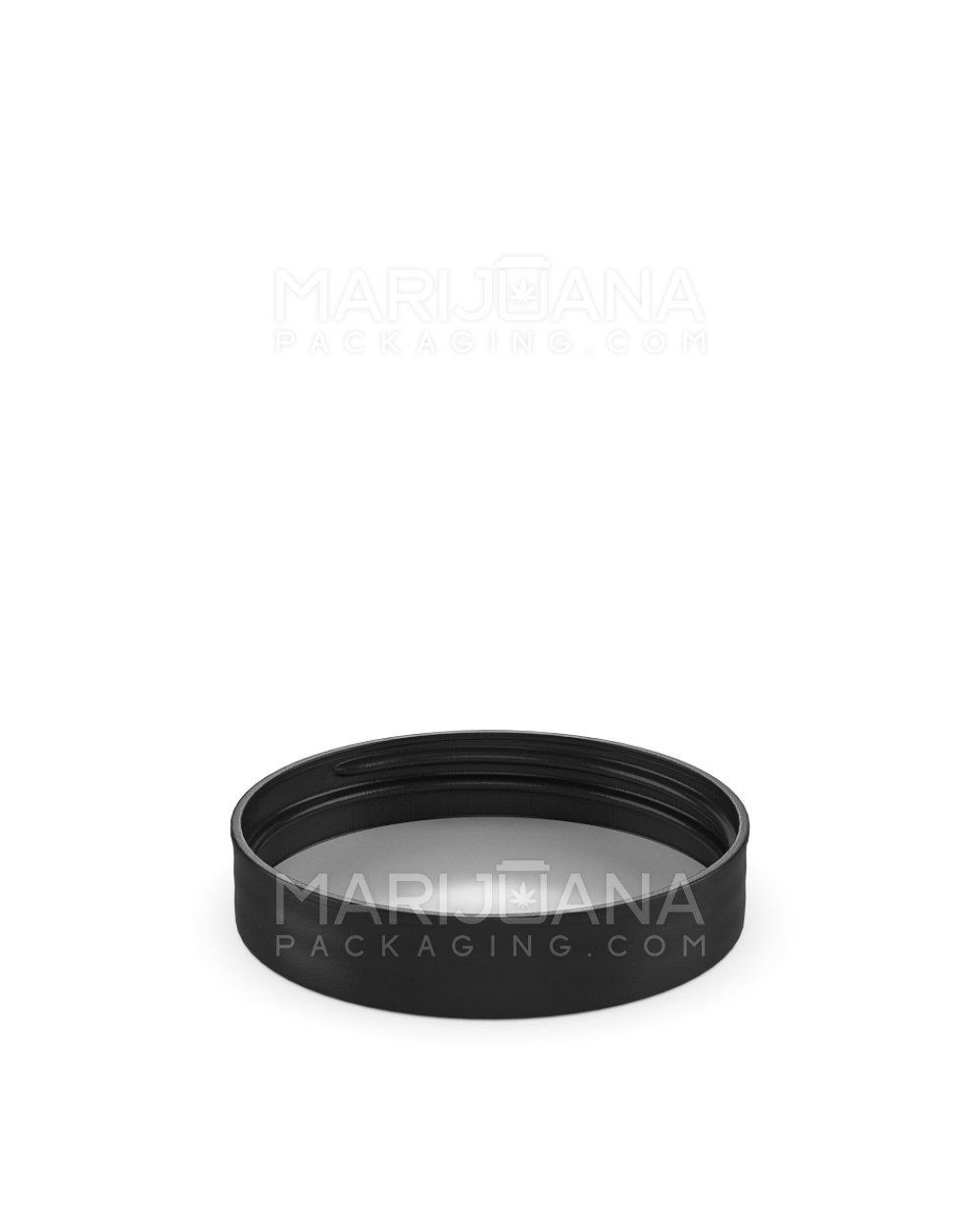Smooth Screw Top Plastic Caps w/ Foam Liner | 53mm - Semi Gloss Black - 150 Count - 4