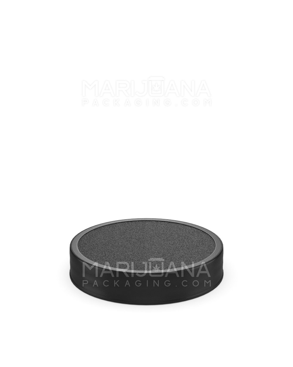 Smooth Screw Top Plastic Caps w/ Foam Liner | 53mm - Semi Gloss Black - 150 Count - 3