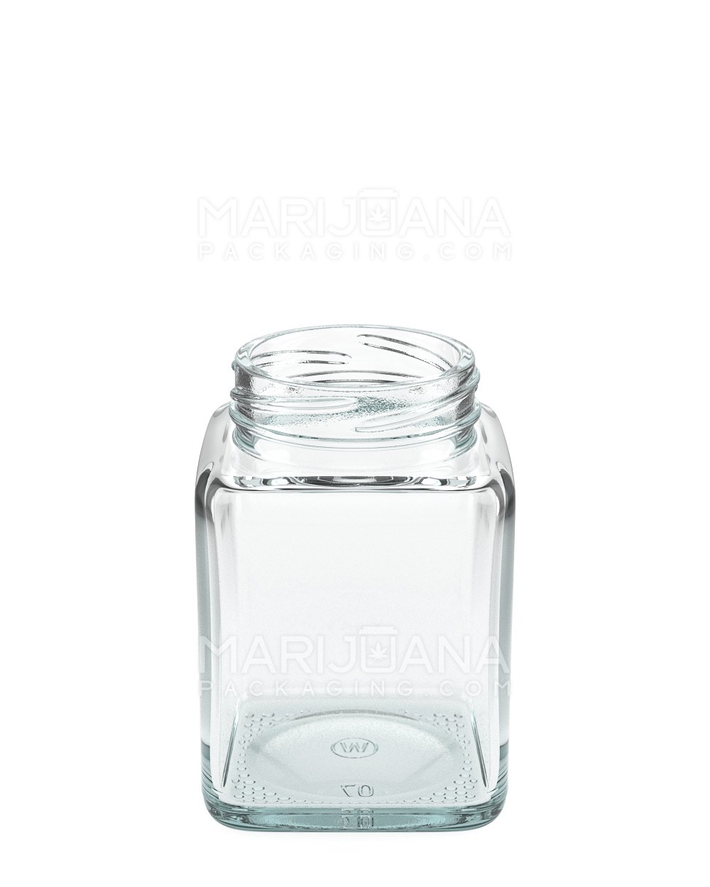 Square Glass Jars with Cap | 4oz - Clear Glass - 120 Count - 3