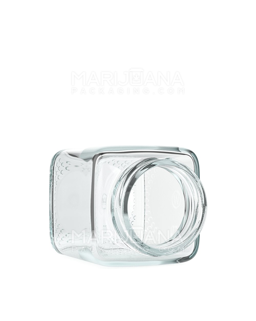 Square Glass Jars with Cap | 4oz - Clear Glass - 120 Count - 4