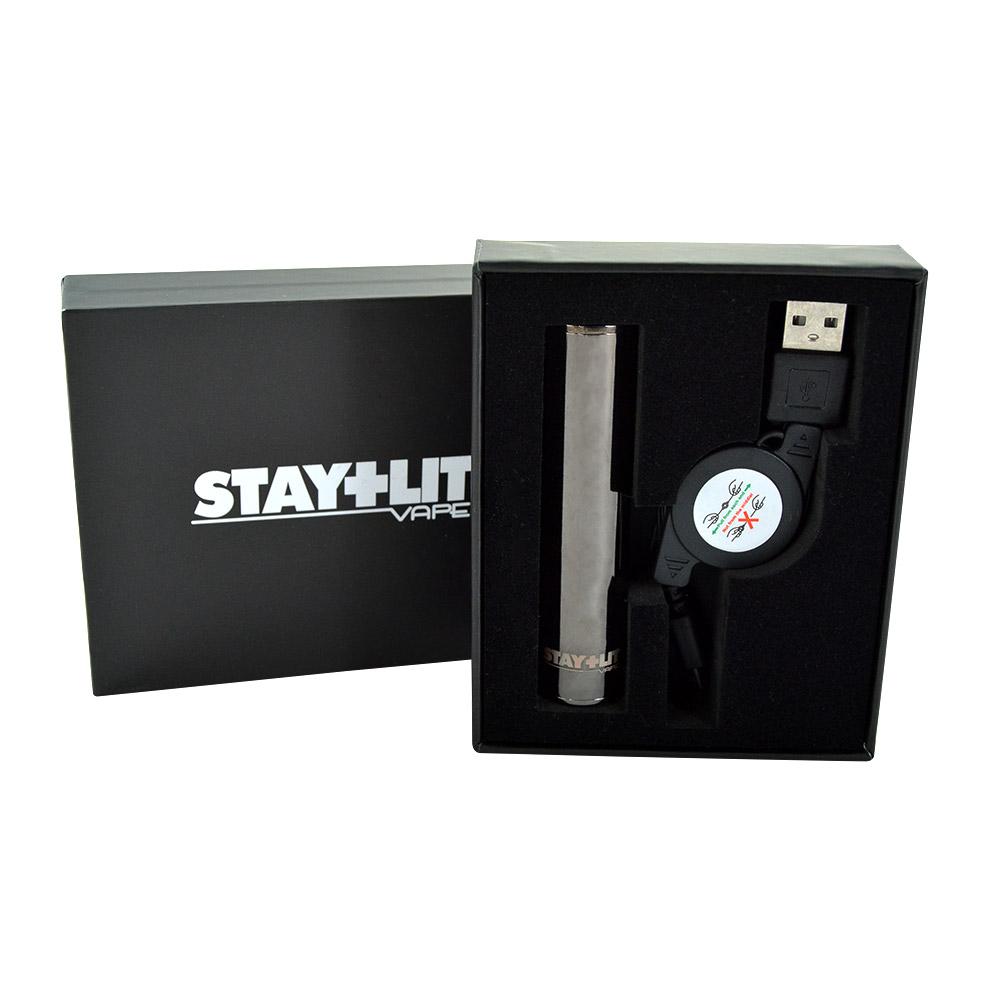 STAYLIT | Variable Voltage Touch Battery | 1500mAh - Gunmetal Metal - 510 Thread - 5