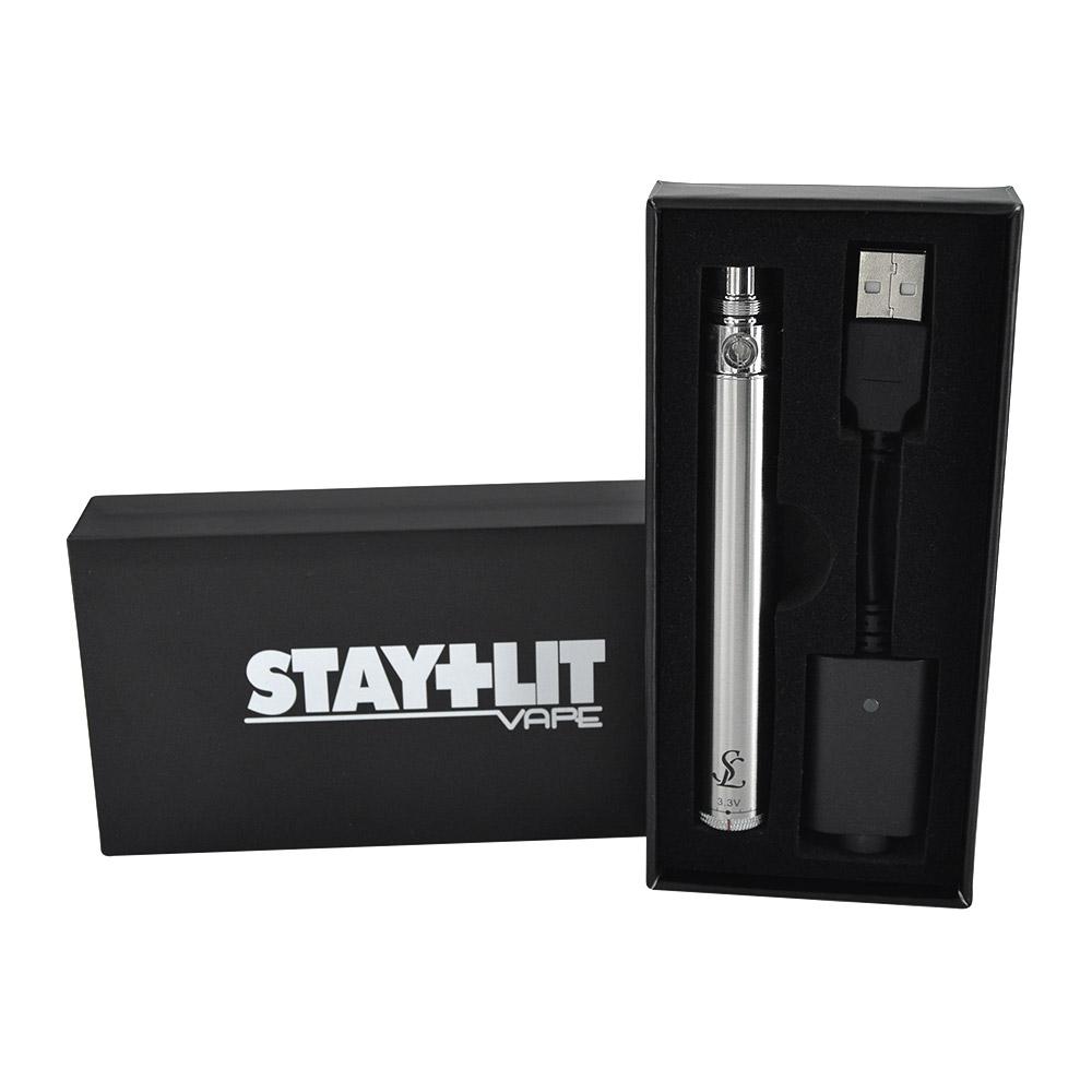 STAYLIT | V2 Adjustable Twist Battery 900mah - Silver - 5