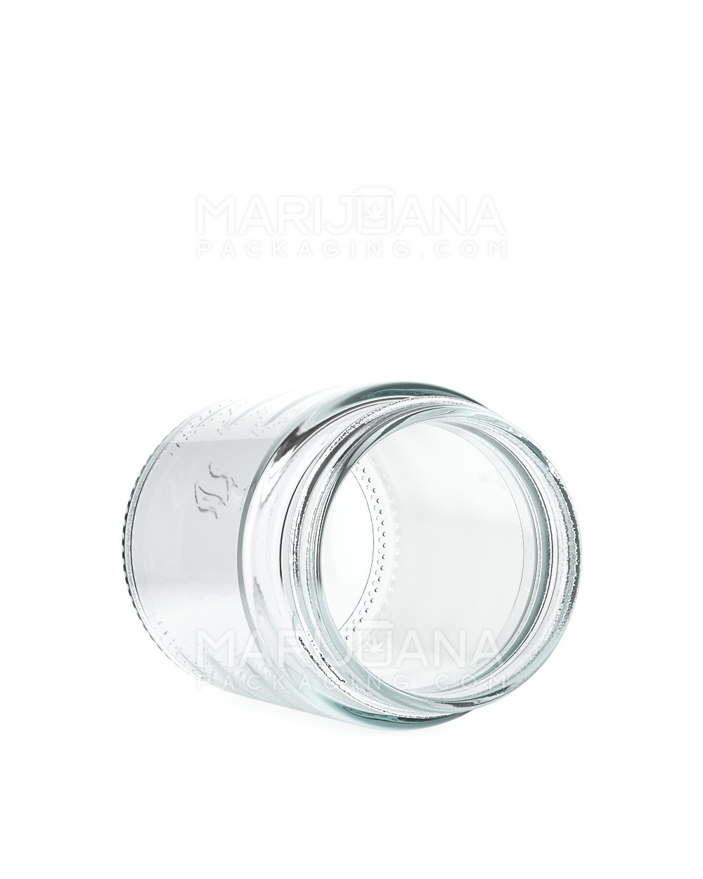 Straight Sided Clear Glass Jars with Black Cap | 53mm - 4oz - 120 Count - 4