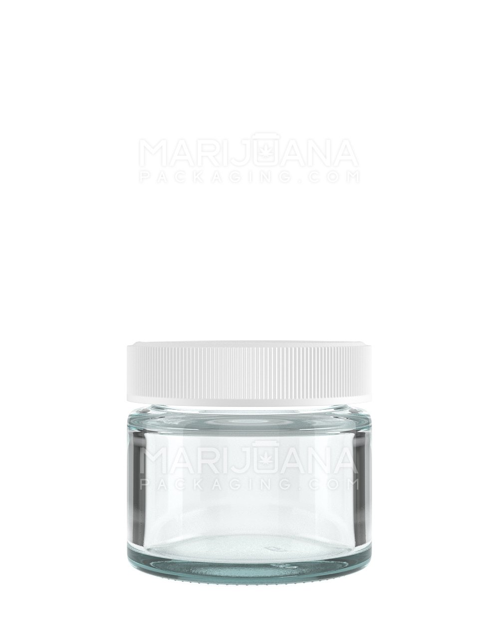 Straight Sided Clear Glass Jars with White Cap | 53mm - 2oz - 240 Count - 1