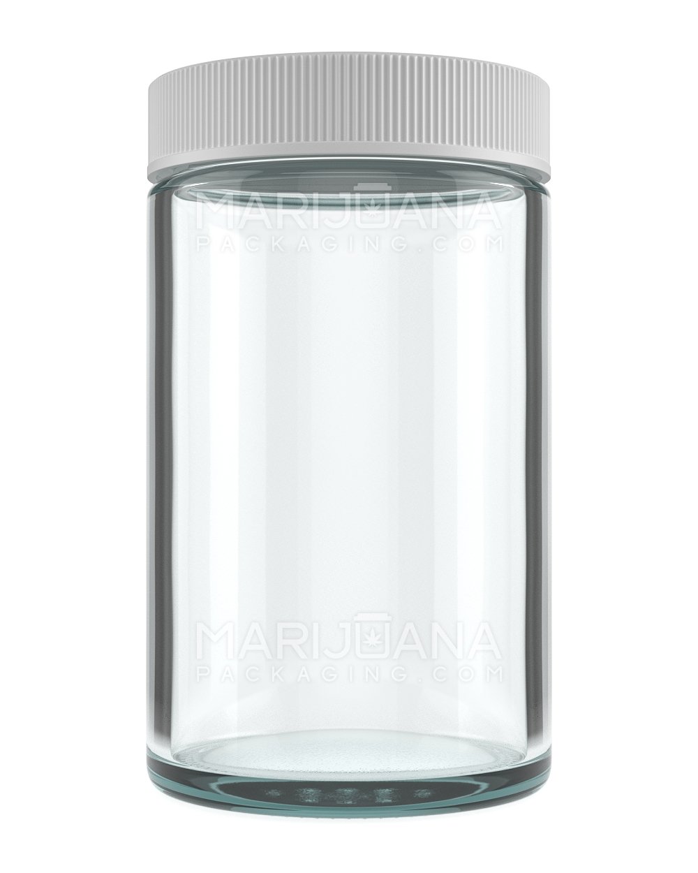 Straight Sided Clear Glass Jars with White Cap | 63mm - 10oz - 36 Count - 1