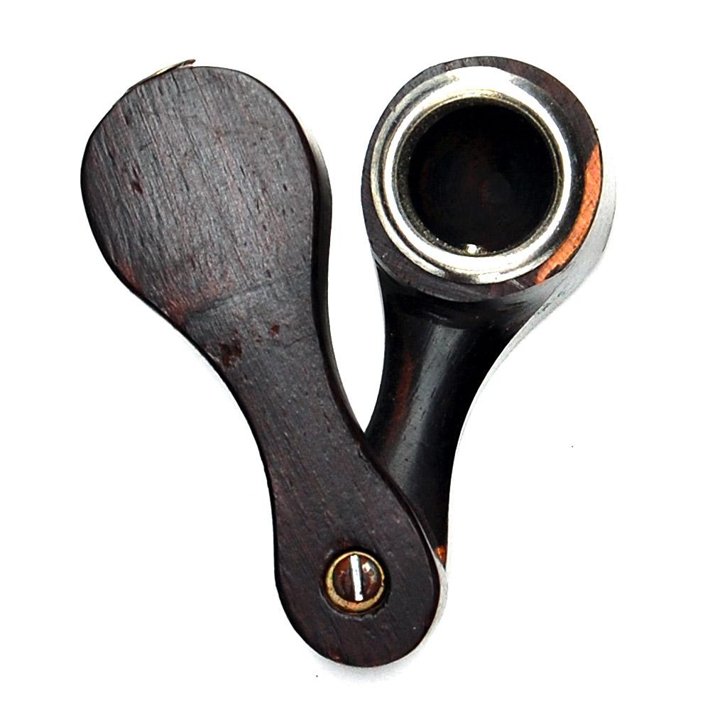 Swivel Lid Spoon Hand Pipe | 3.5in Long - Wood - Assorted - 1