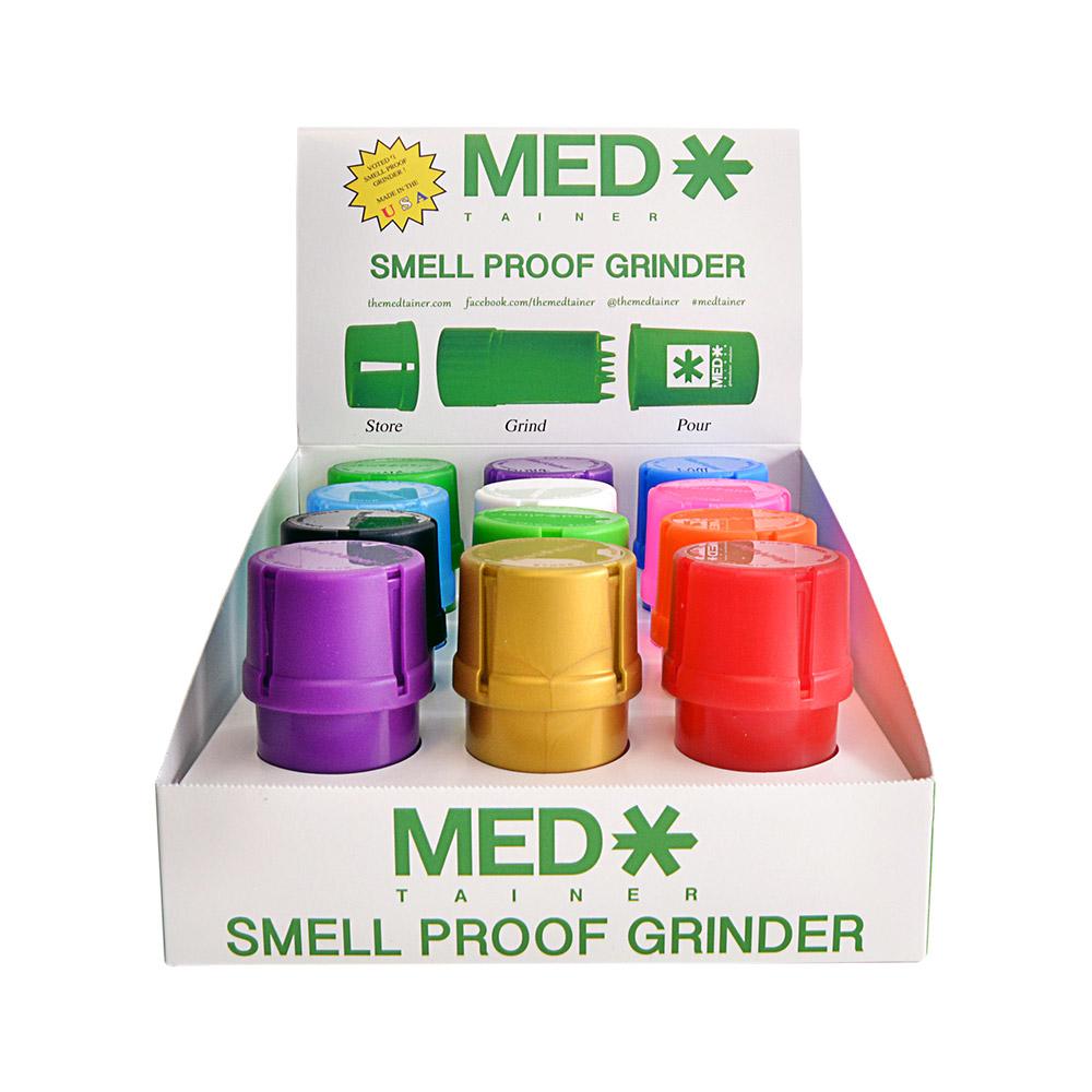 MEDTAINER | 'Retail Display' Container Grinders | Smell Proof - Assorted - 12 Count - 2