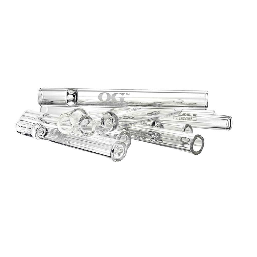4 Inch Clear Display Refill OG Chillum Glass Weed Pipes
