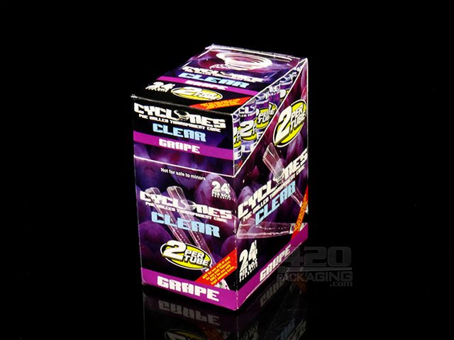 Cyclones Clear Grape Flavored Cones 24/Box - 2