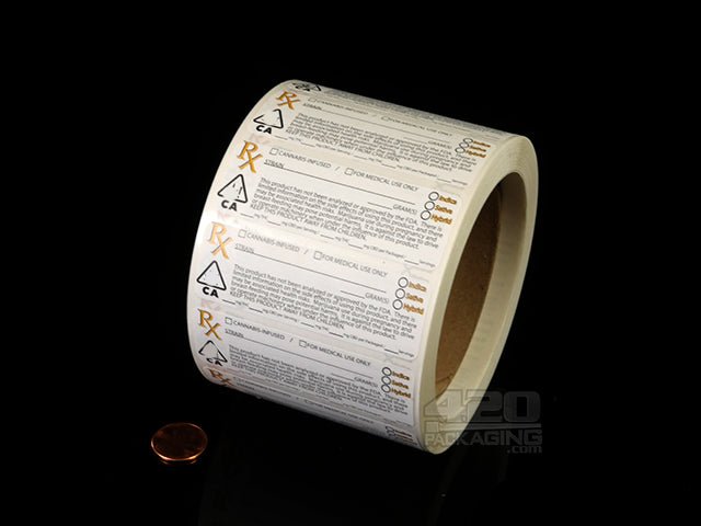 California Rx Warning Labels 1000/Roll - 2