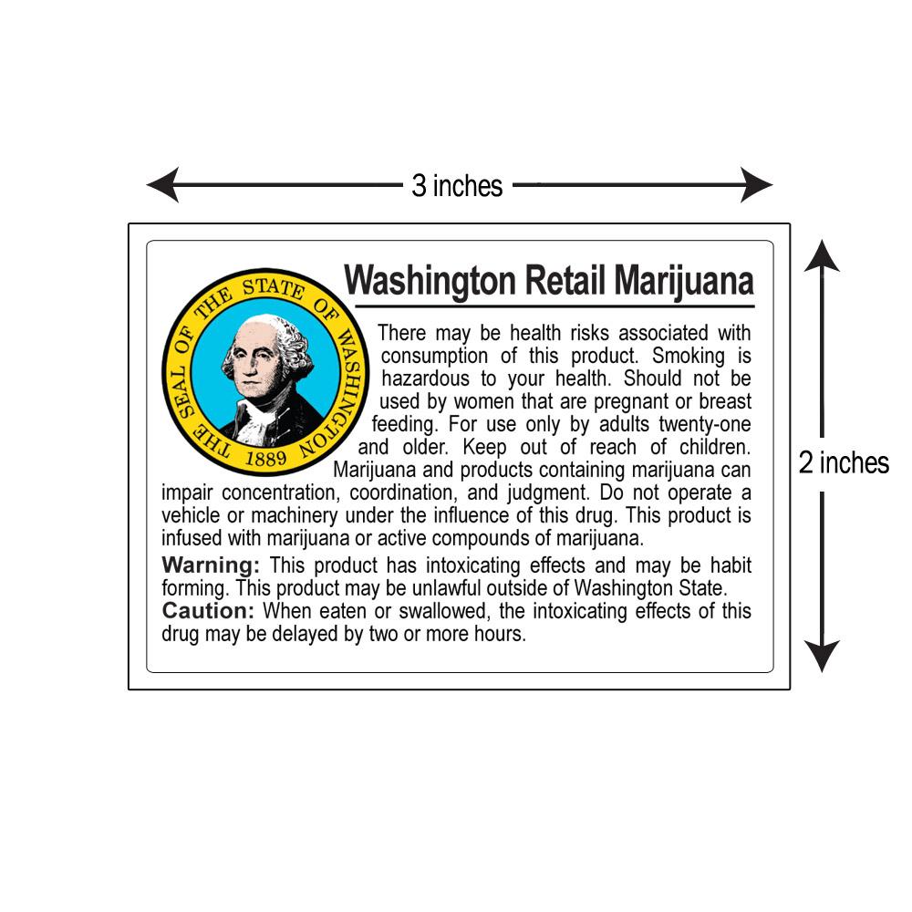 Washington Compliant Labels - Retail Marijuana - 1000 Count - 5