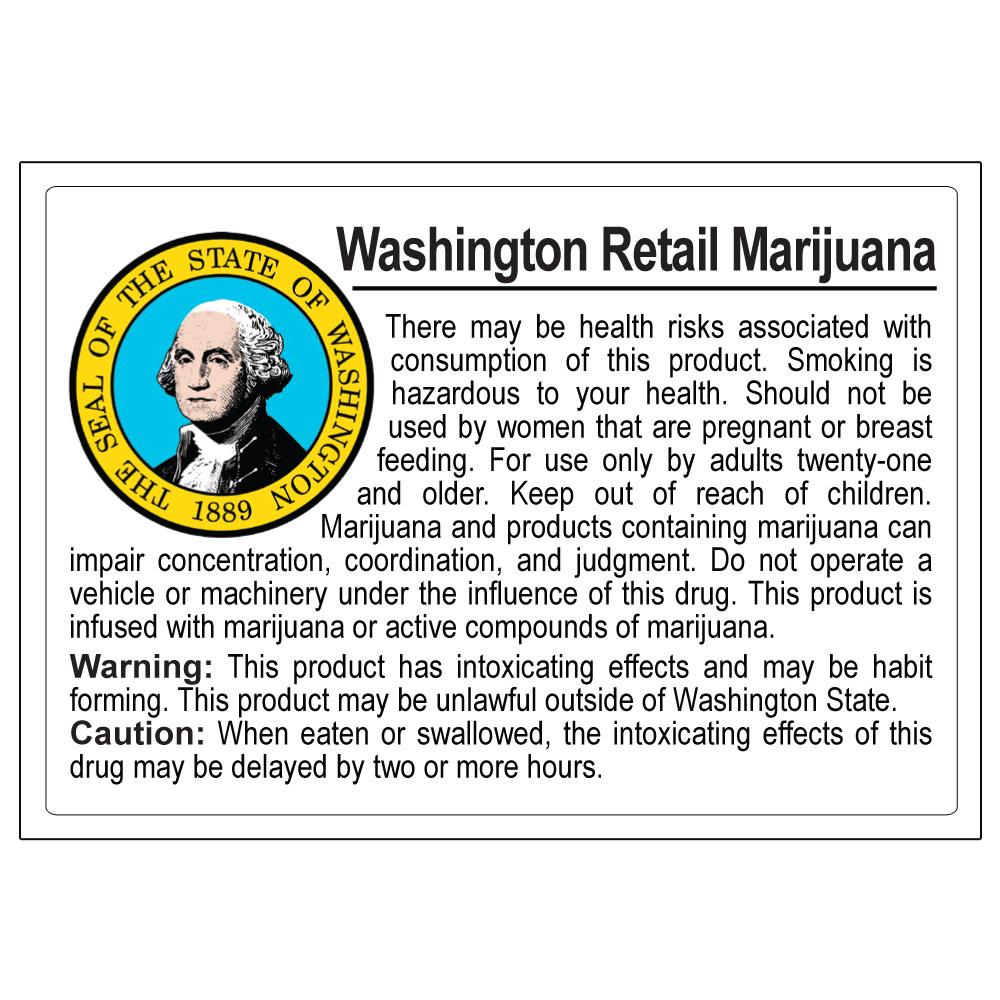 Washington Compliant Labels - Retail Marijuana - 1000 Count - 4