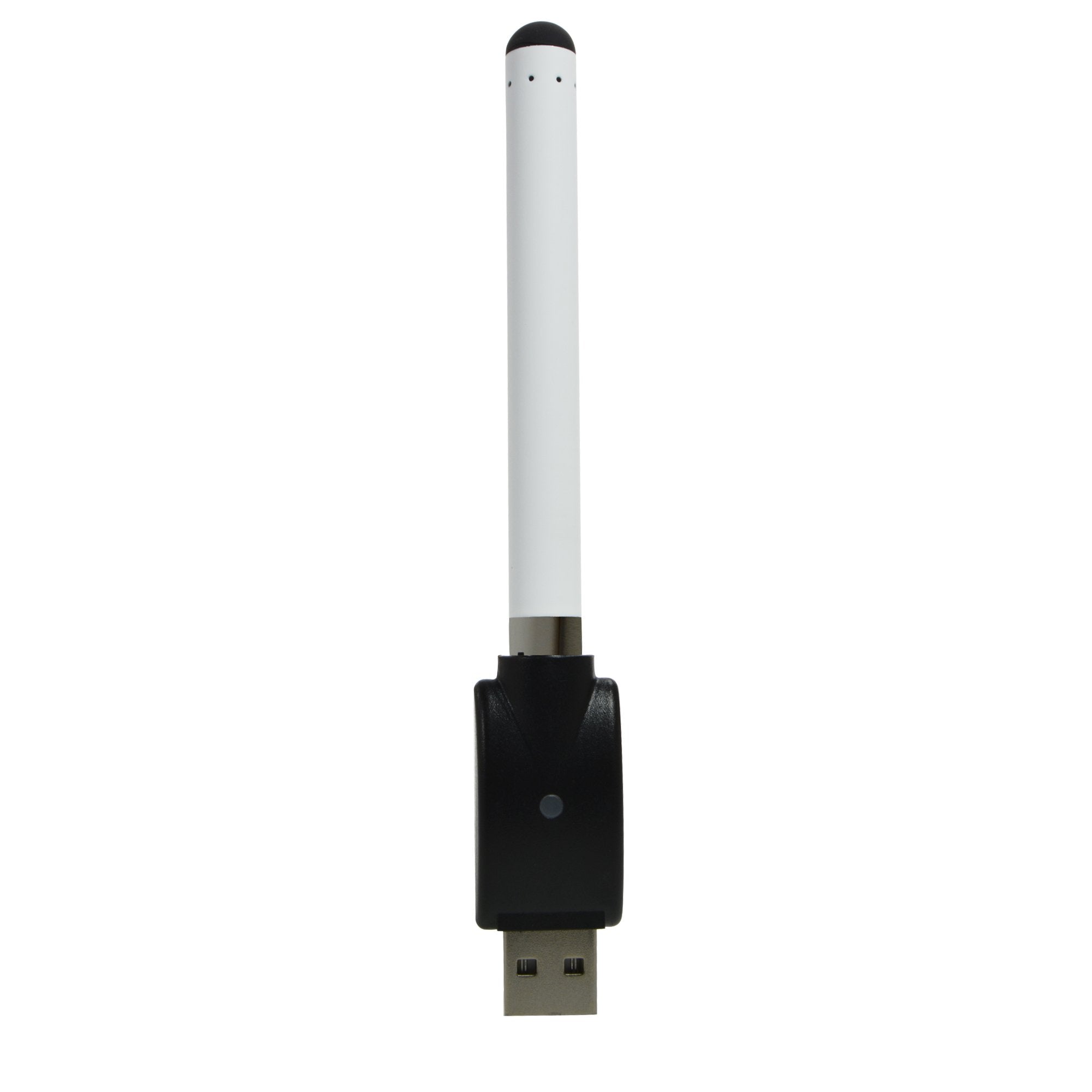 Buttonless Stylus Vape Battery with USB Charger | 280mAh - White Plastic - 510 Thread - 1