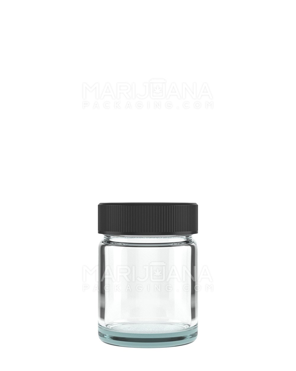 Wide Mouth Glass Jars with Black Cap | 38mm - 1oz - 252 Count - 1