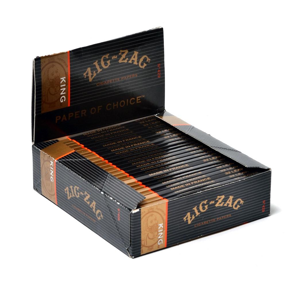 ZIG ZAG | 'Retail Display' King Size Rolling Papers | 110mm - 32 Leaves - 24 Count - 1