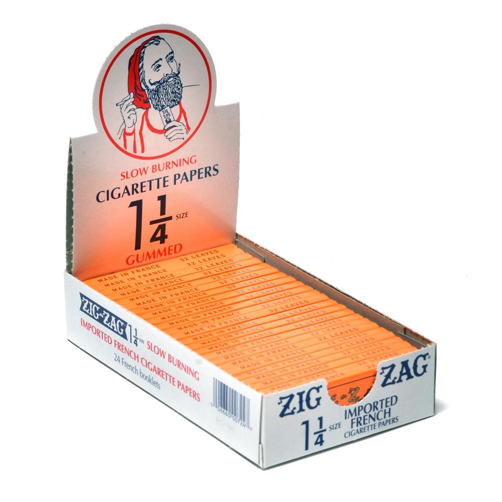 ZIG ZAG | 'Retail Display' 1 1/4 Size Rolling Papers | 83mm - Orange - 24 Count - 1